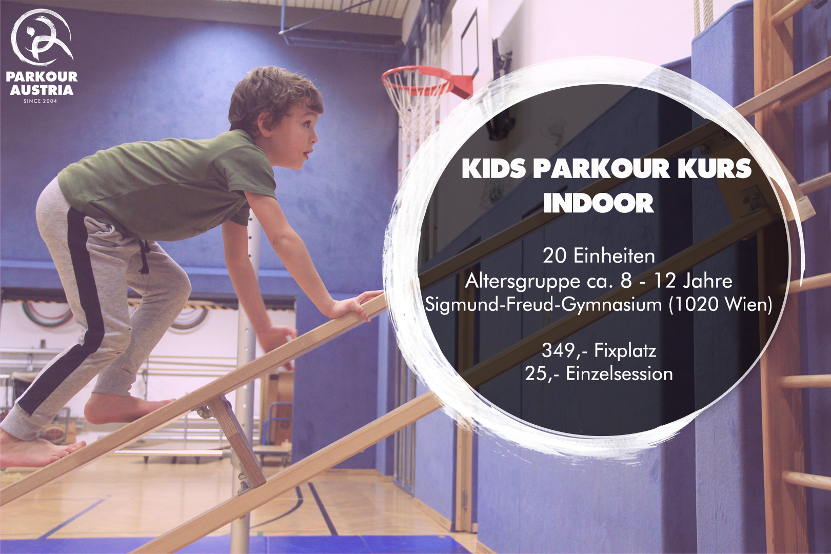  Kinder Parkour Kurs - Winter 2019 - Parkour-Vienna News - Parkour-Vienna Illustration 